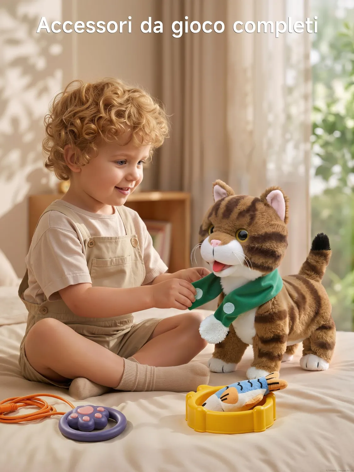 OR OR TU gatto peluche interattivo telecomando che cammina e miagola