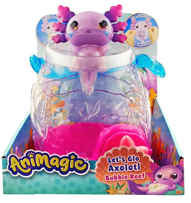 Animagic Let's Glo Bubble Reef acquario per axolotl con bolle