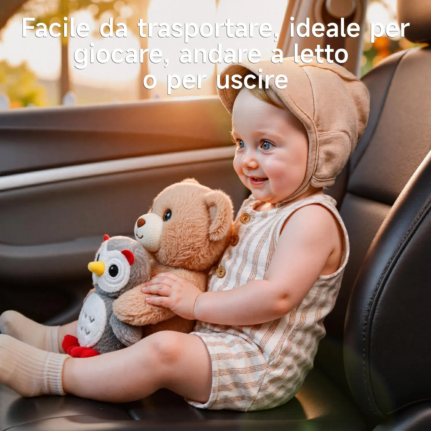 eJog Pup orso peluche musicale con gufo registra e ripeti