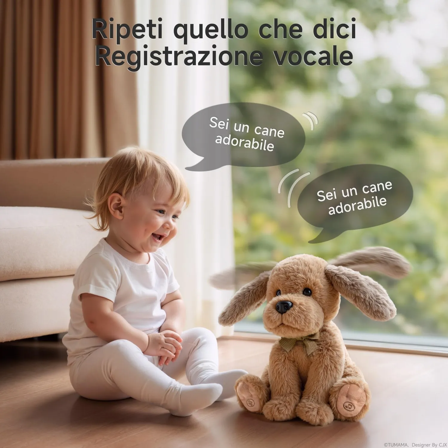 Or Or Tu cane peluche elettronico che ripete parole