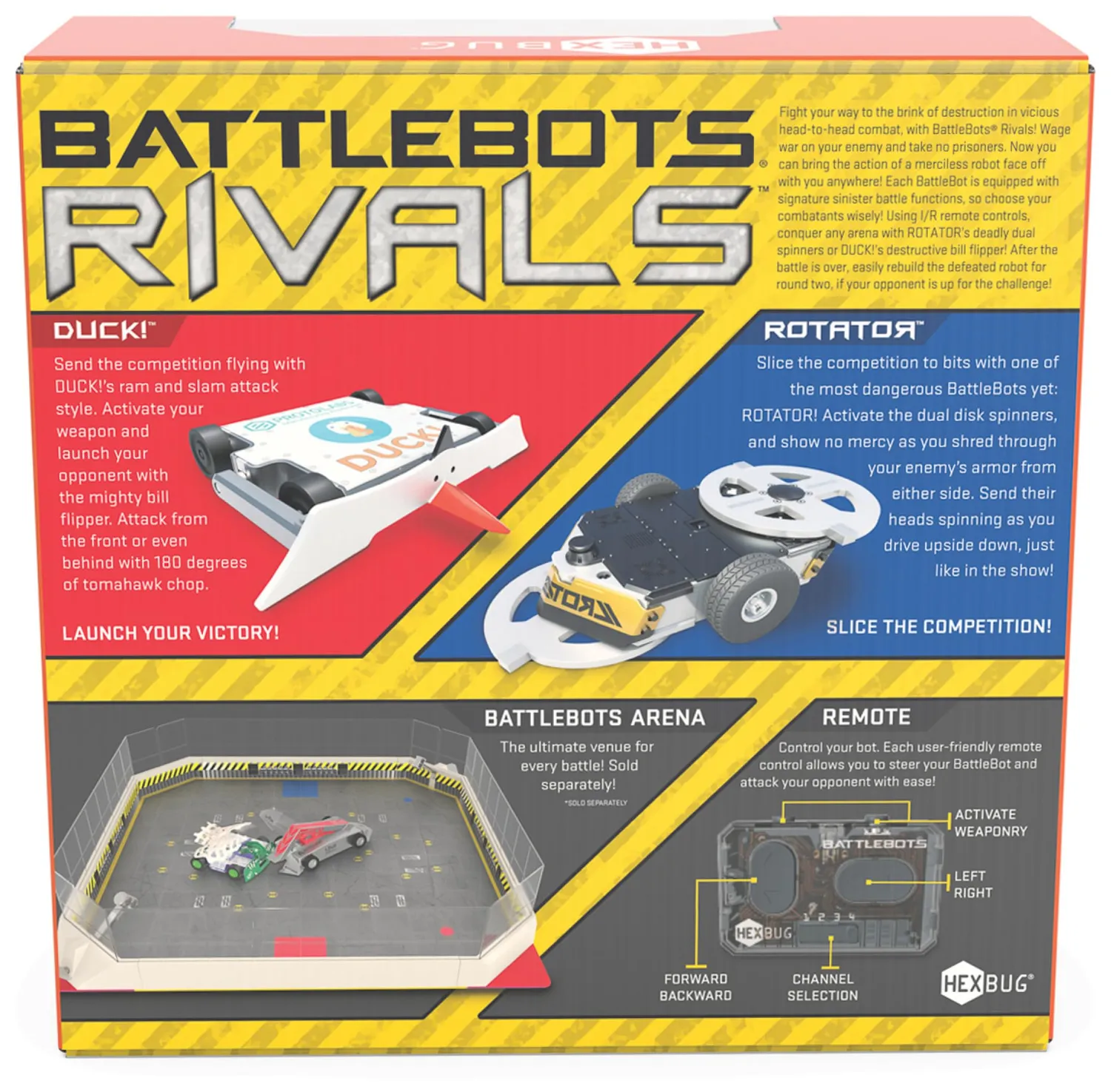 Hex Bots BattleBots Rivals 5.0 robot telecomandato Rotator e Duck 8+