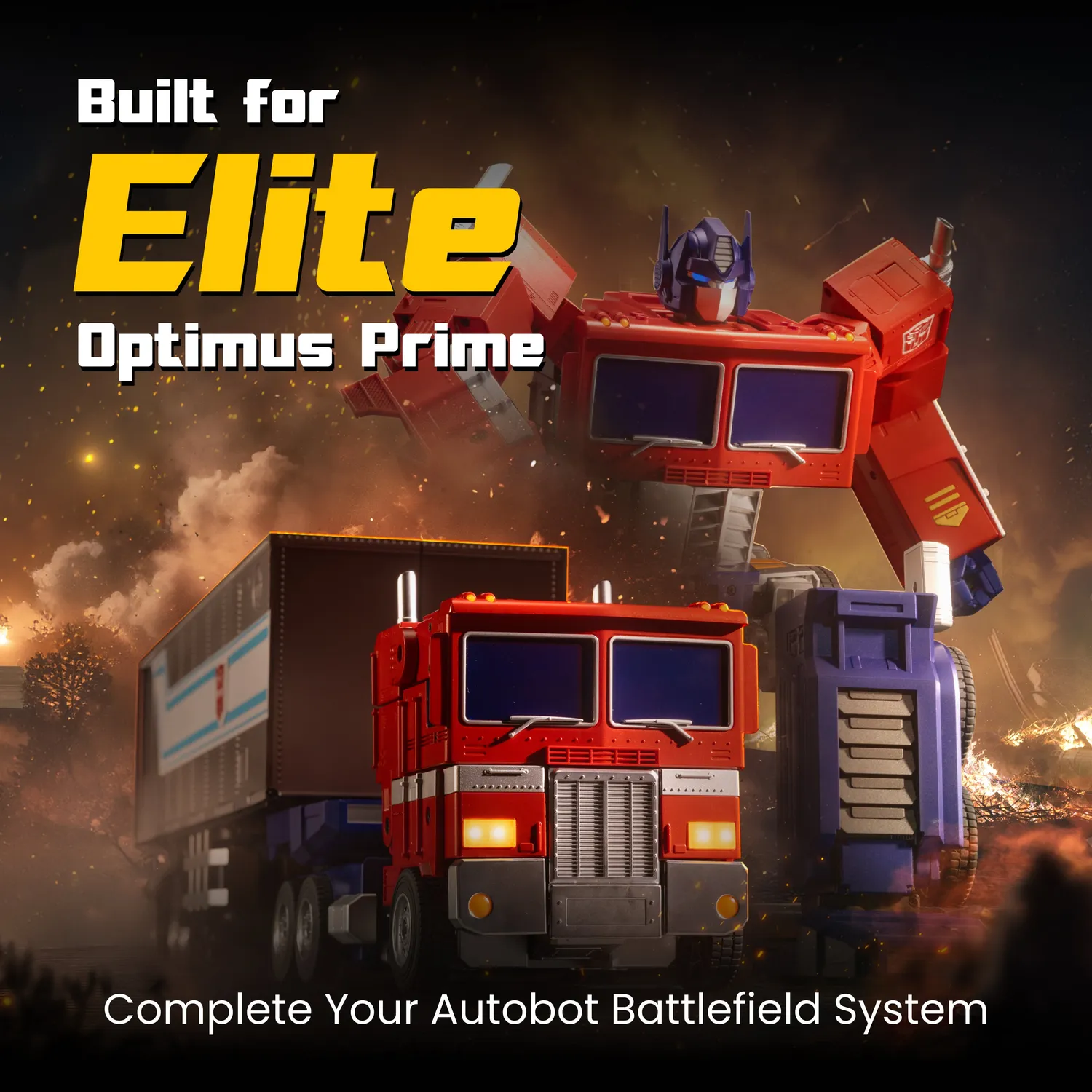 Robosen Elite Optimus Prime Trailer Kit rimorchio auto-convertibile