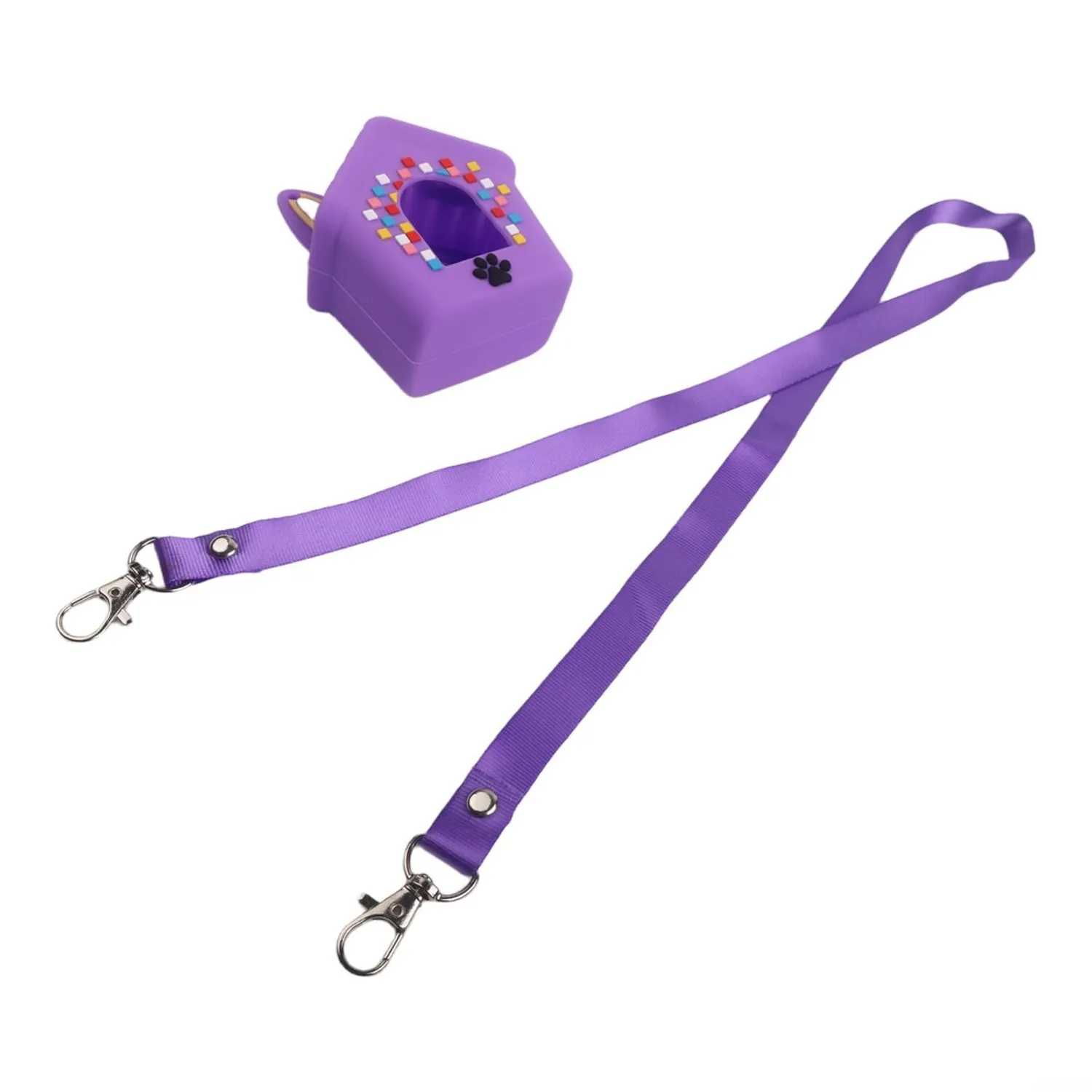 Bitzee Disney interattivo custodia silicone viola cordino