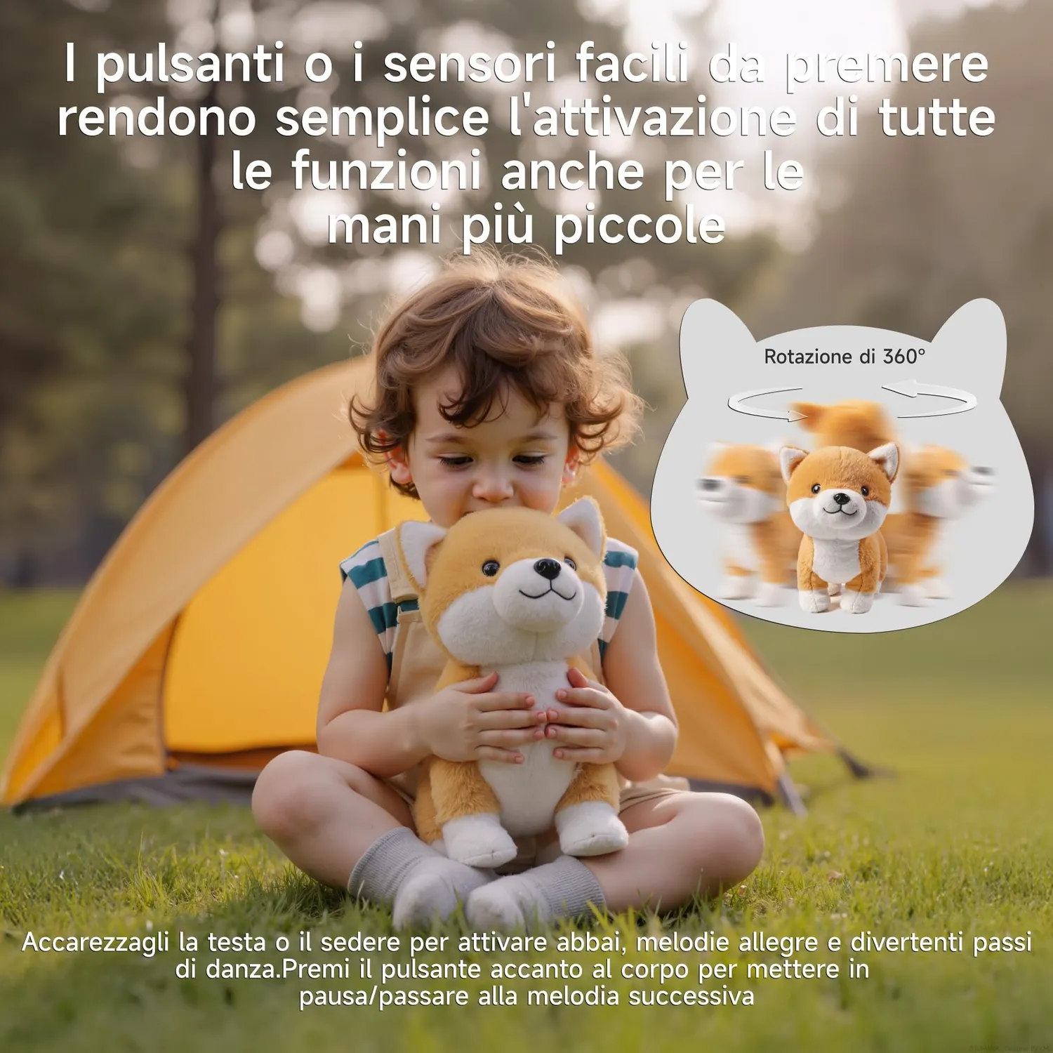 eJog Pup Cane peluche interattivo che abbaia e balla