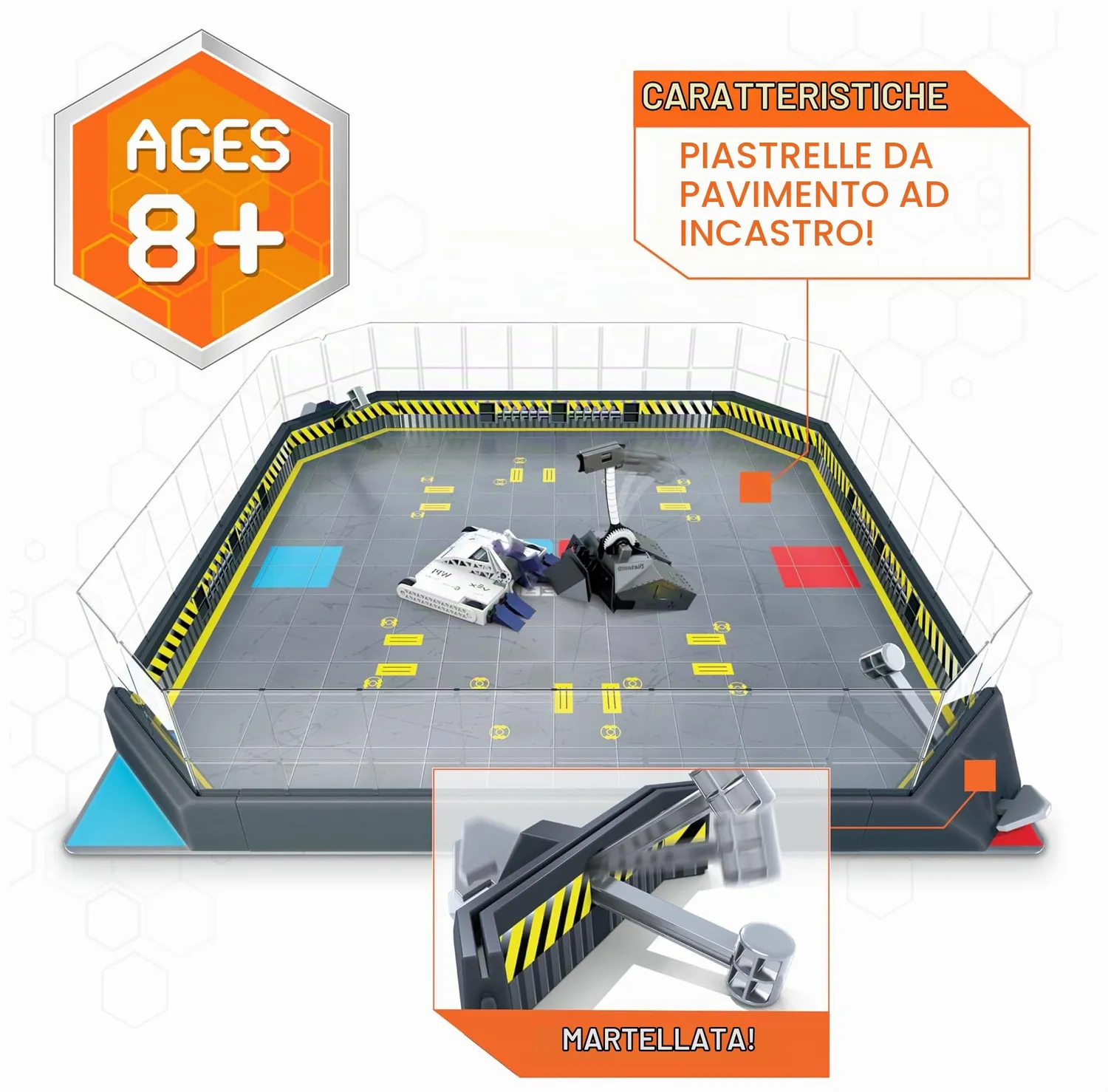 Hex Bots BattleBots Arena Bite Force robot telecomandati