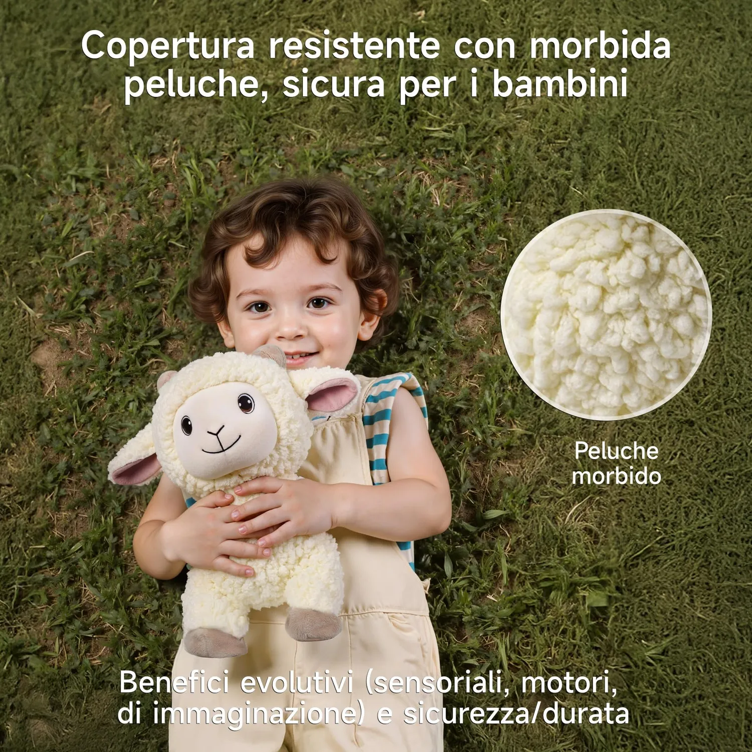 eJog Pup Pecora Peluche Interattivo con Guinzaglio che Cammina e Canta