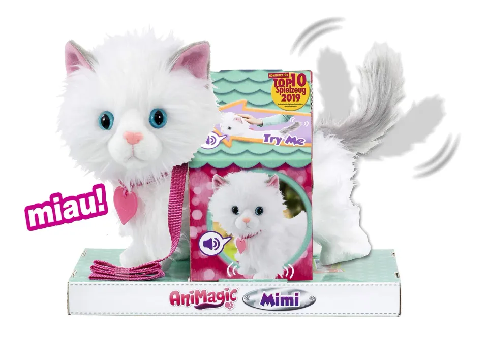 Animagic Mimi gatto peluche interattivo che cammina e miagola