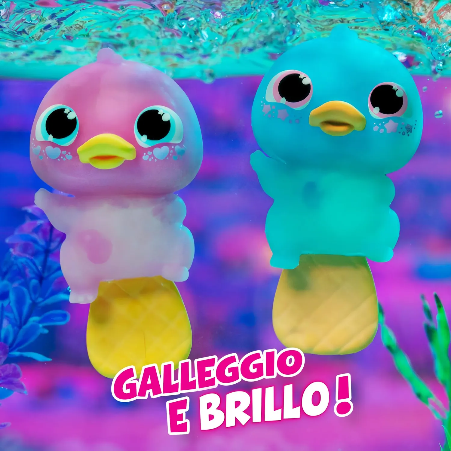 Animagic Let's Glo Puddles Rosa peluche sensoriale luminoso