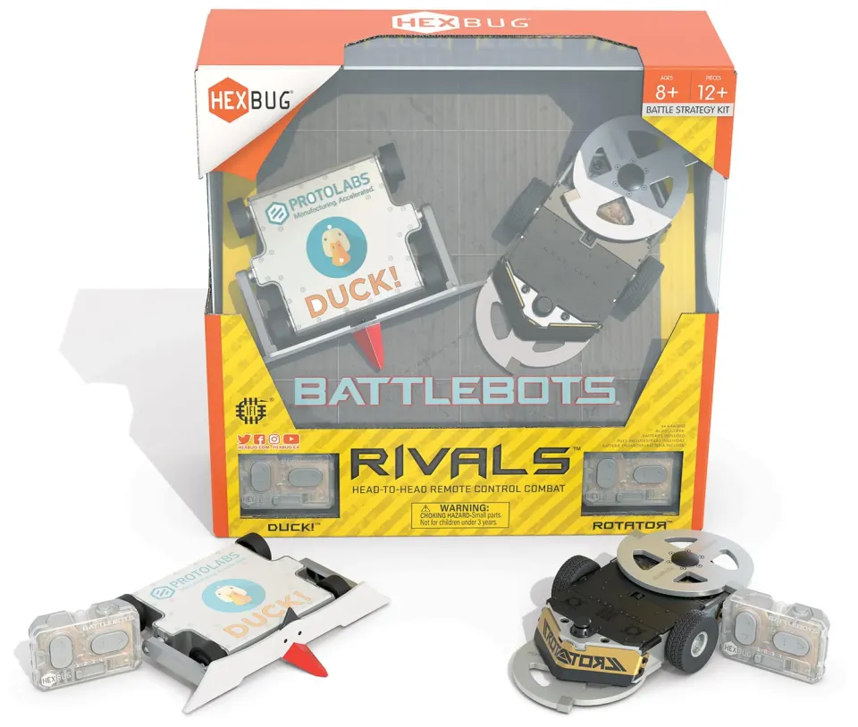 Hex Bots BattleBots Rivals 5.0 robot telecomandato Rotator e Duck 8+