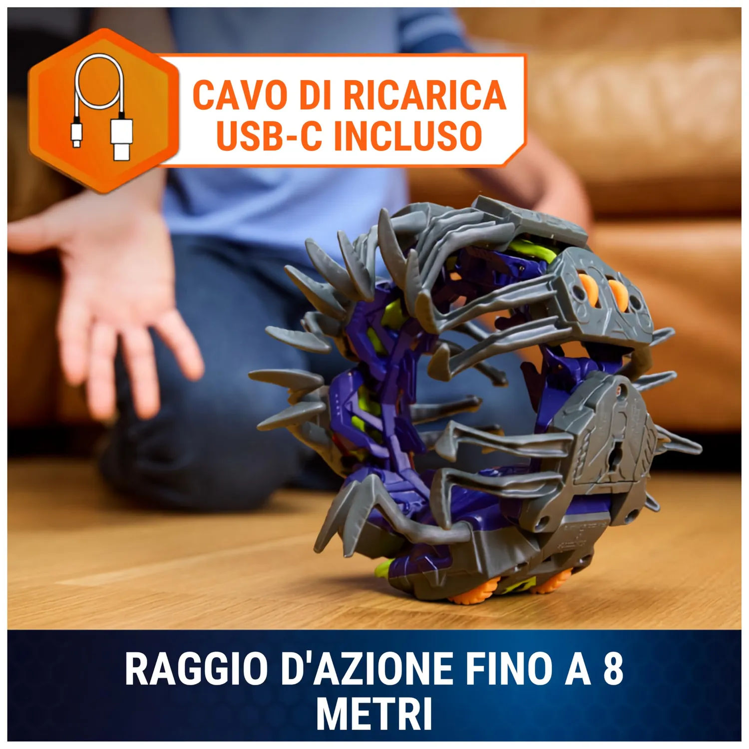 Hex Bots Explodapede Millepiedi Radiocomandato Occhi Luminosi
