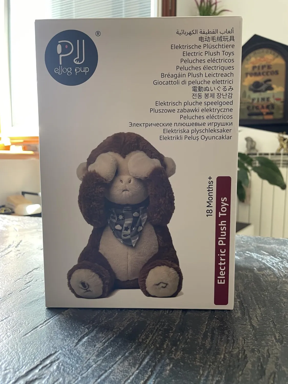 eJog Pup Scimmia peluche interattivo musicale con voce