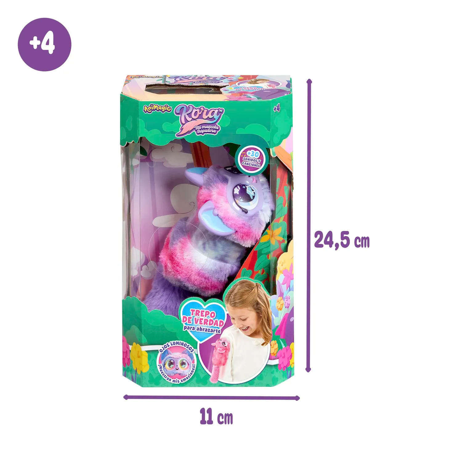 Animagic Snuggleups Kora animale interattivo blu rampicante +4 anni