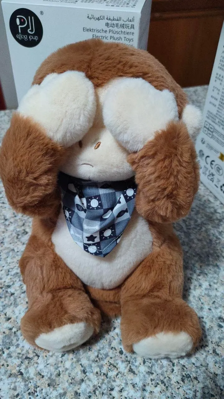 eJog Pup Scimmia peluche interattivo musicale con voce