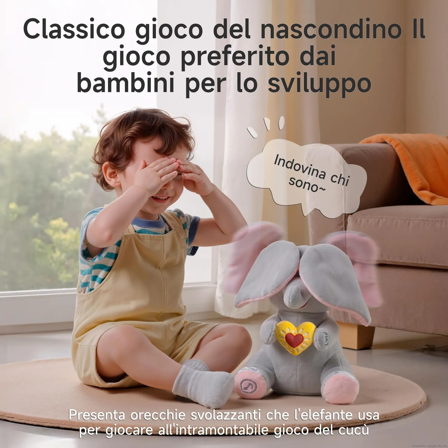 eJog Pup Flappy elefante peluche interattivo che canta