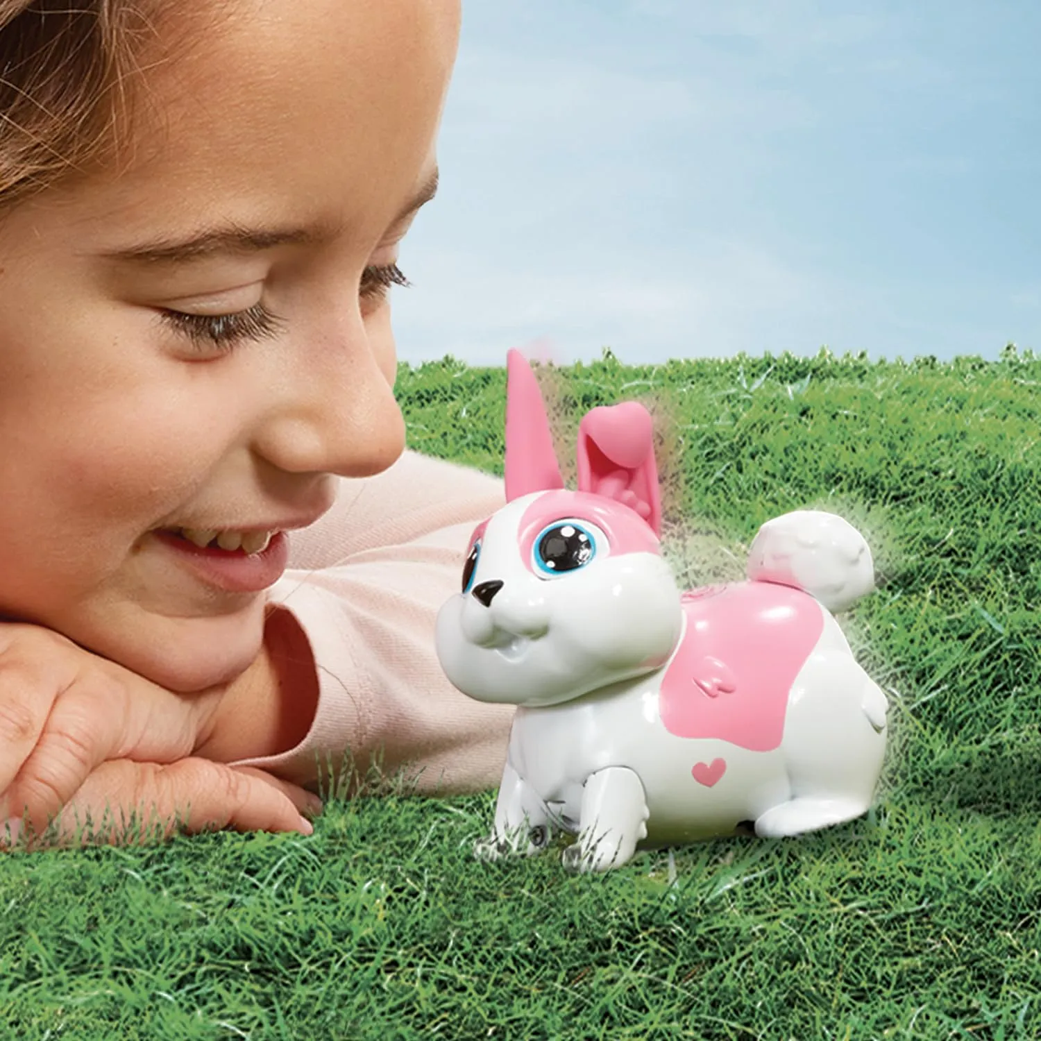 Animagic Let's Go Bunny Rosa peluche interattivo saltellante