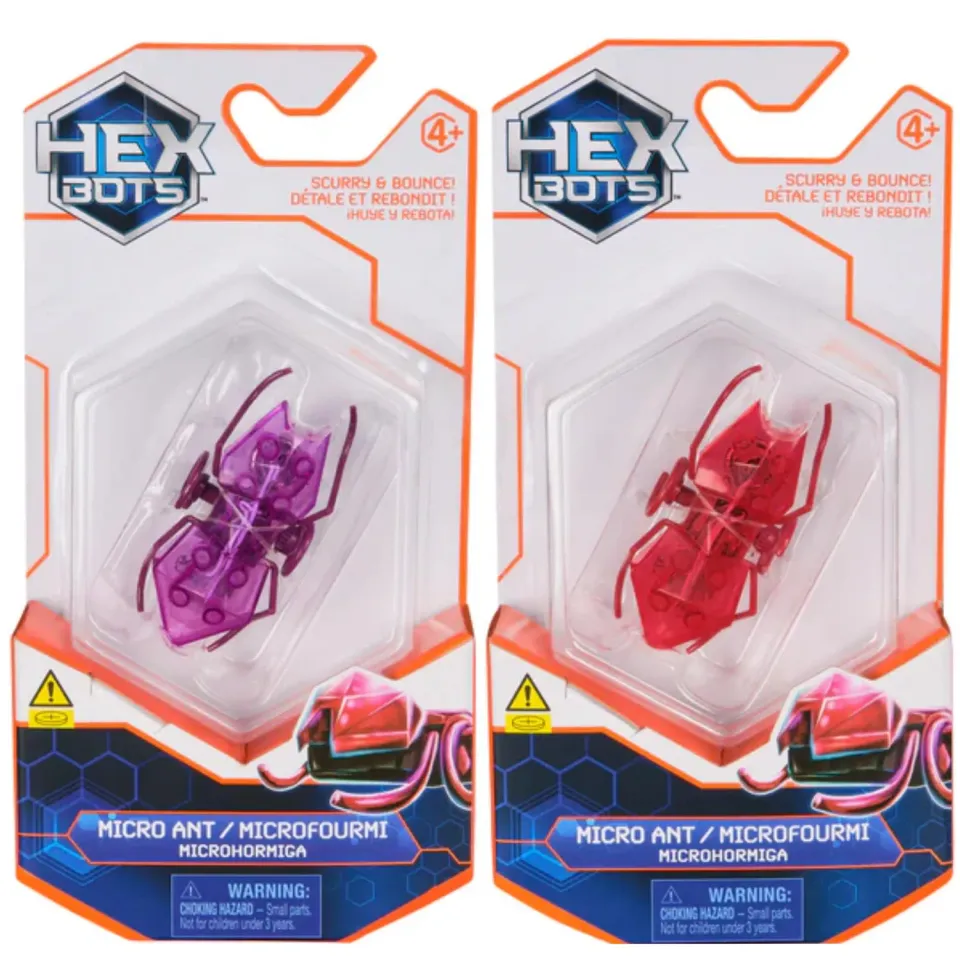 Hex Bots Scurry & Bounce micro formiche robot 2 pezzi 6 cm