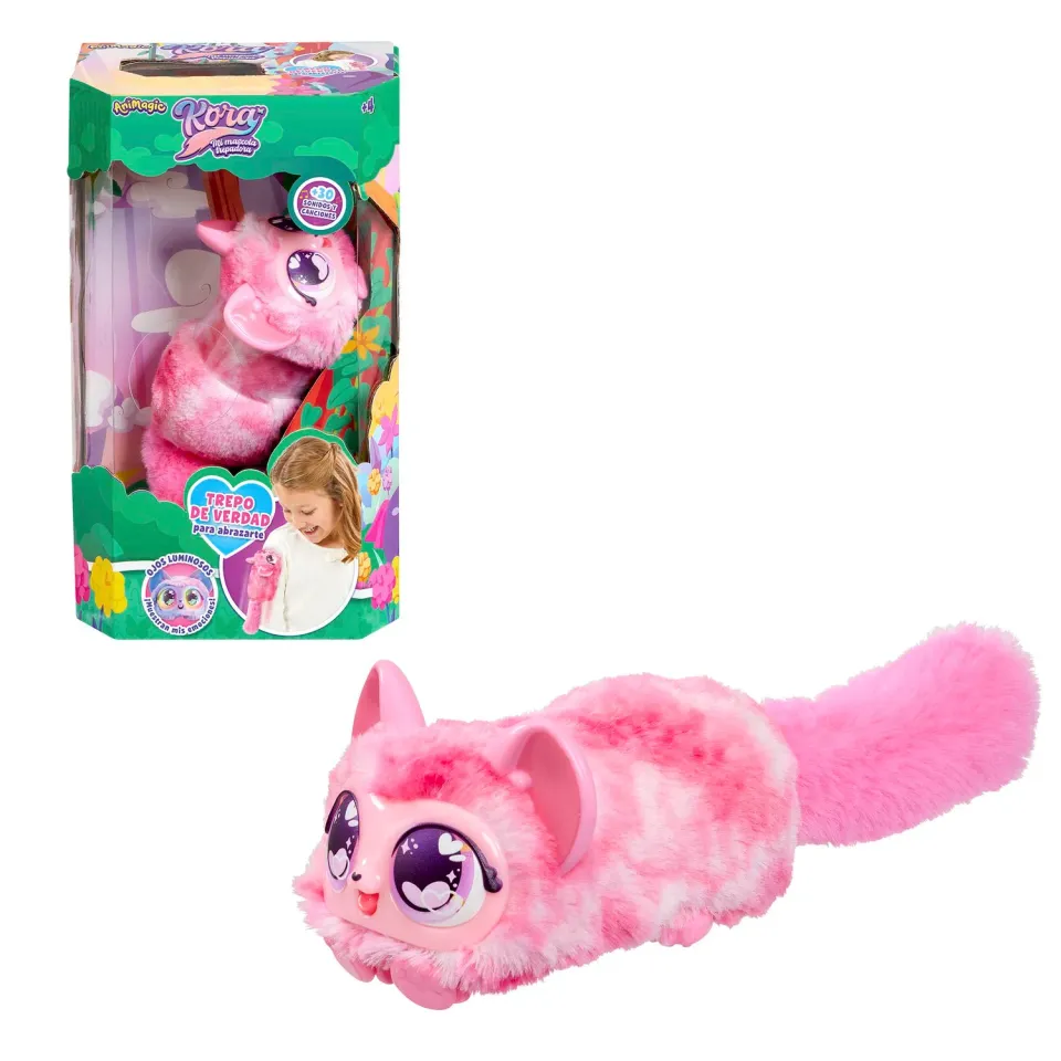 Animagic Kora peluche interattivo rosa +4 anni