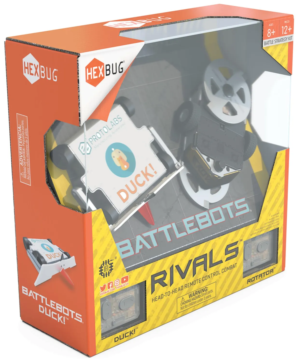 Hex Bots BattleBots Rivals 5.0 robot telecomandato Rotator e Duck 8+