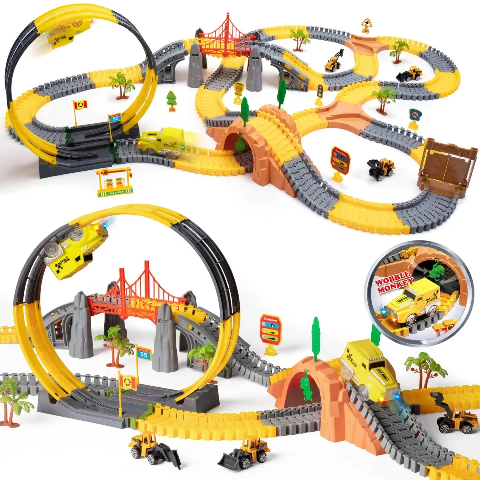 OR OR TU Circuito 342 Pezzi Pista Macchinine Flessibile 360°