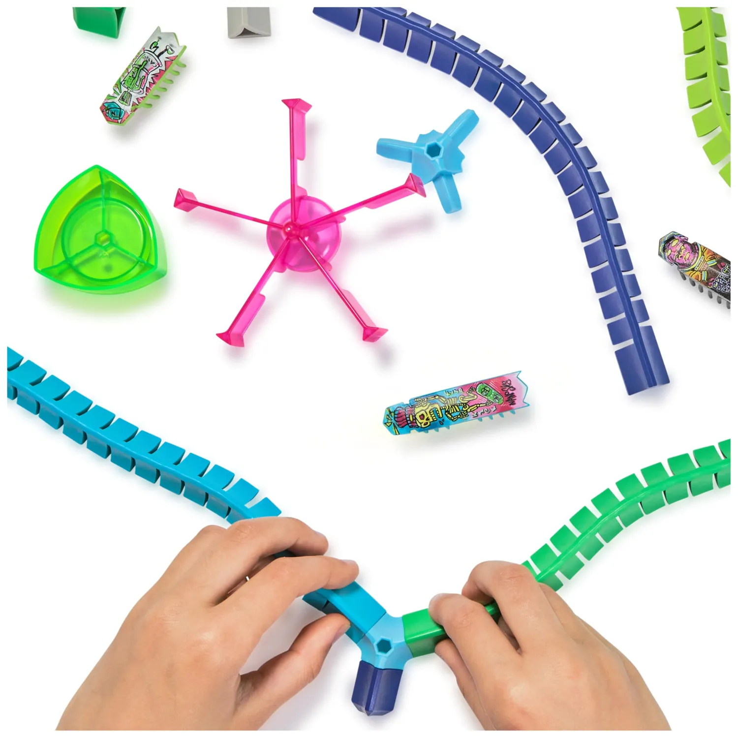 Hex Bots Nano Land pista 40 pezzi con nano robot insetto sensoriale