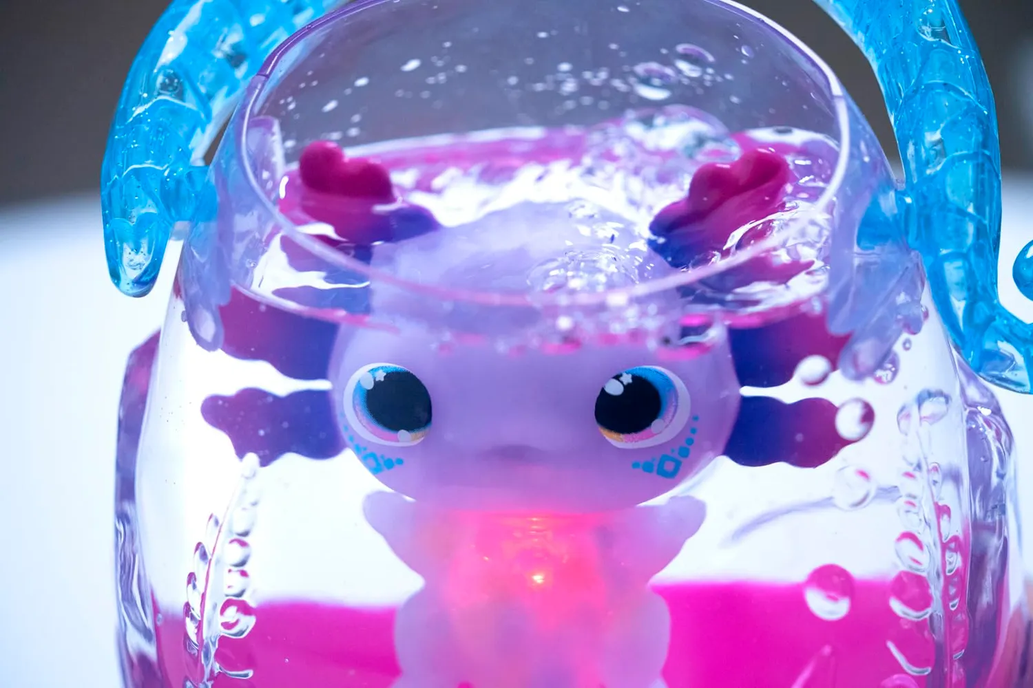 Animagic Let's Glo Bubble Reef acquario per axolotl con bolle