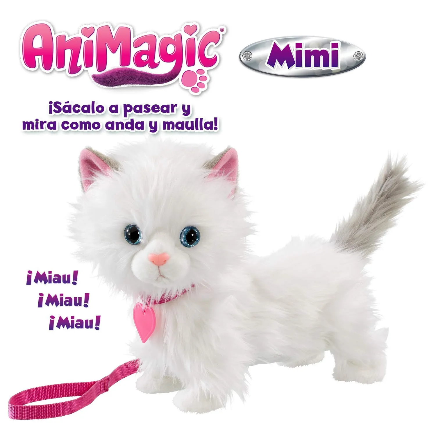 Animagic Mimi gatto peluche interattivo che cammina e miagola