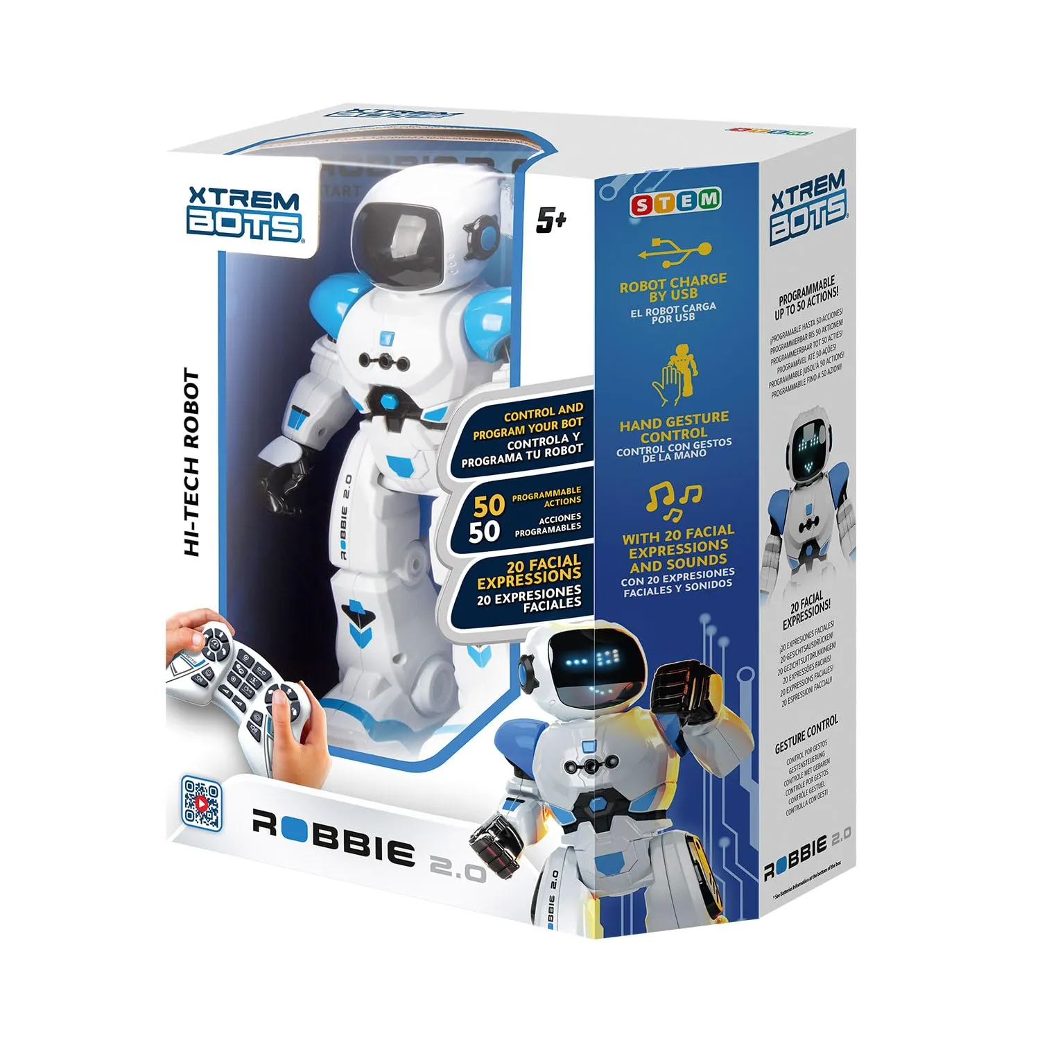 Xtrem Bots Robbie robot telecomandato programmabile 50 movimenti