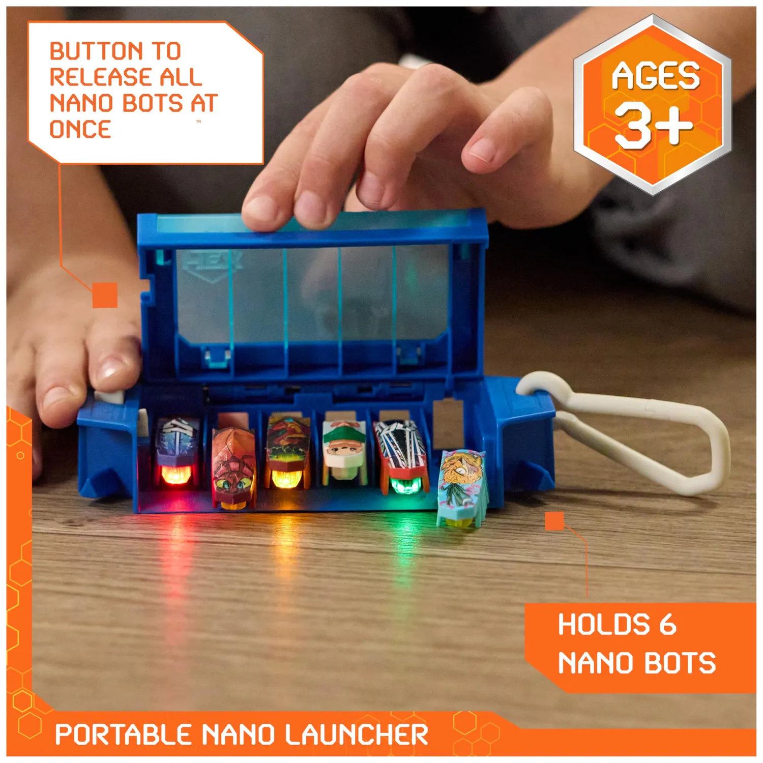 Hex Bots Nano Launcher nanobot Flash luminoso