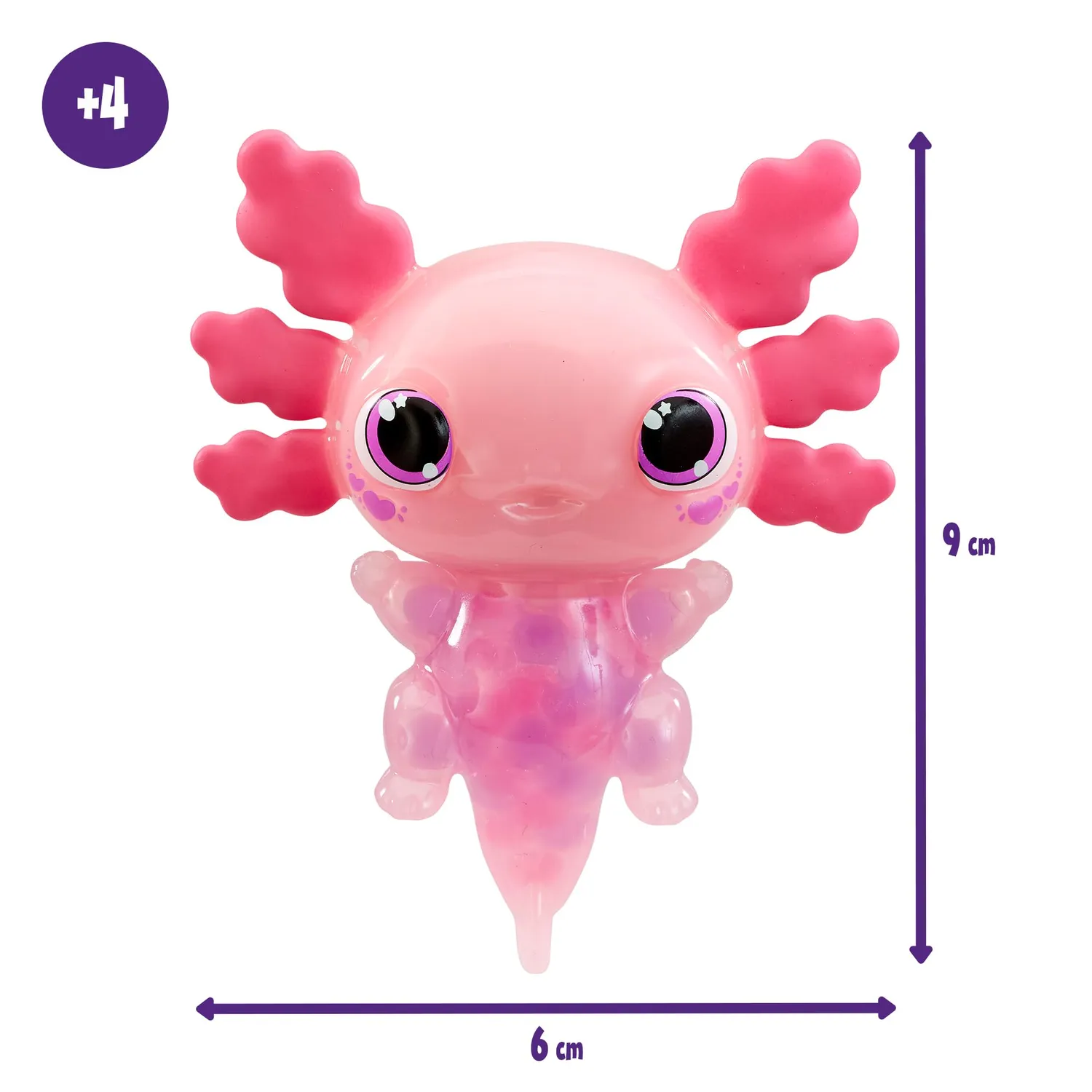 Animagic Let’s Glo Axolotl rosa peluche sensoriale che brilla