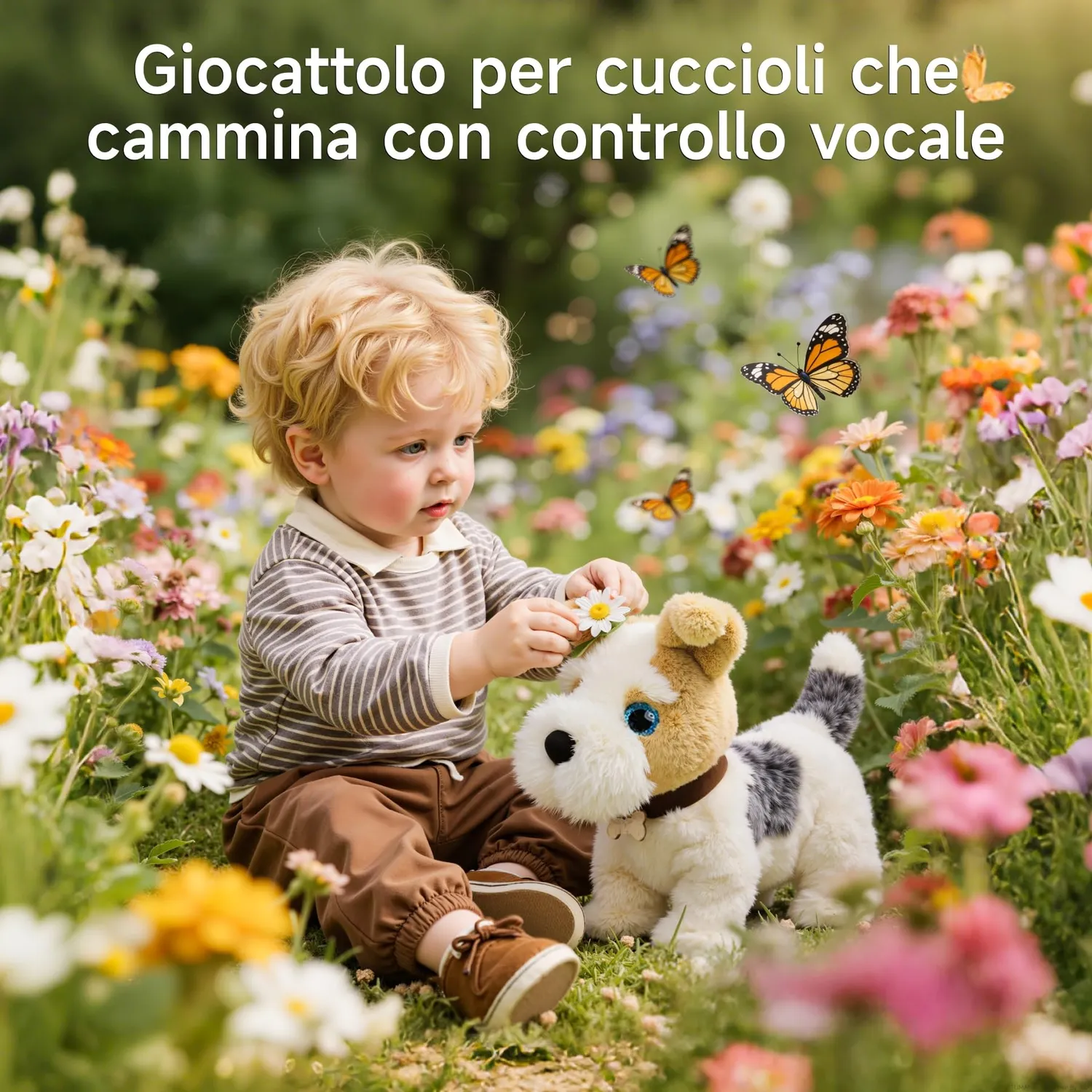 OR OR TU cane peluche interattivo vocale che cammina e canta