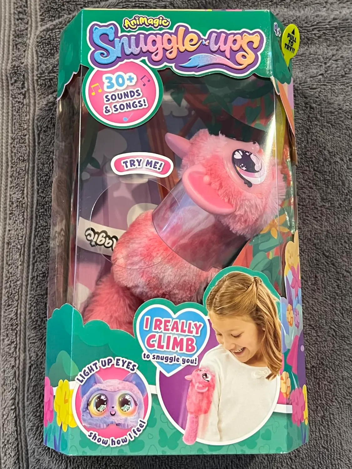 Animagic Snuggle-ups Rosa Peluche Interattivo che Canta