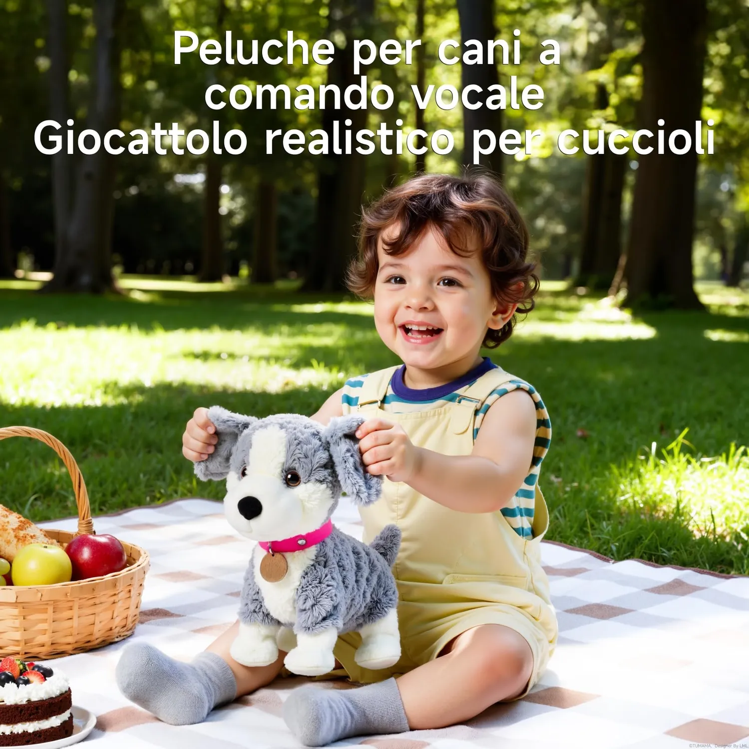 eJog Pup cane peluche interattivo vocale che cammina 3+ anni