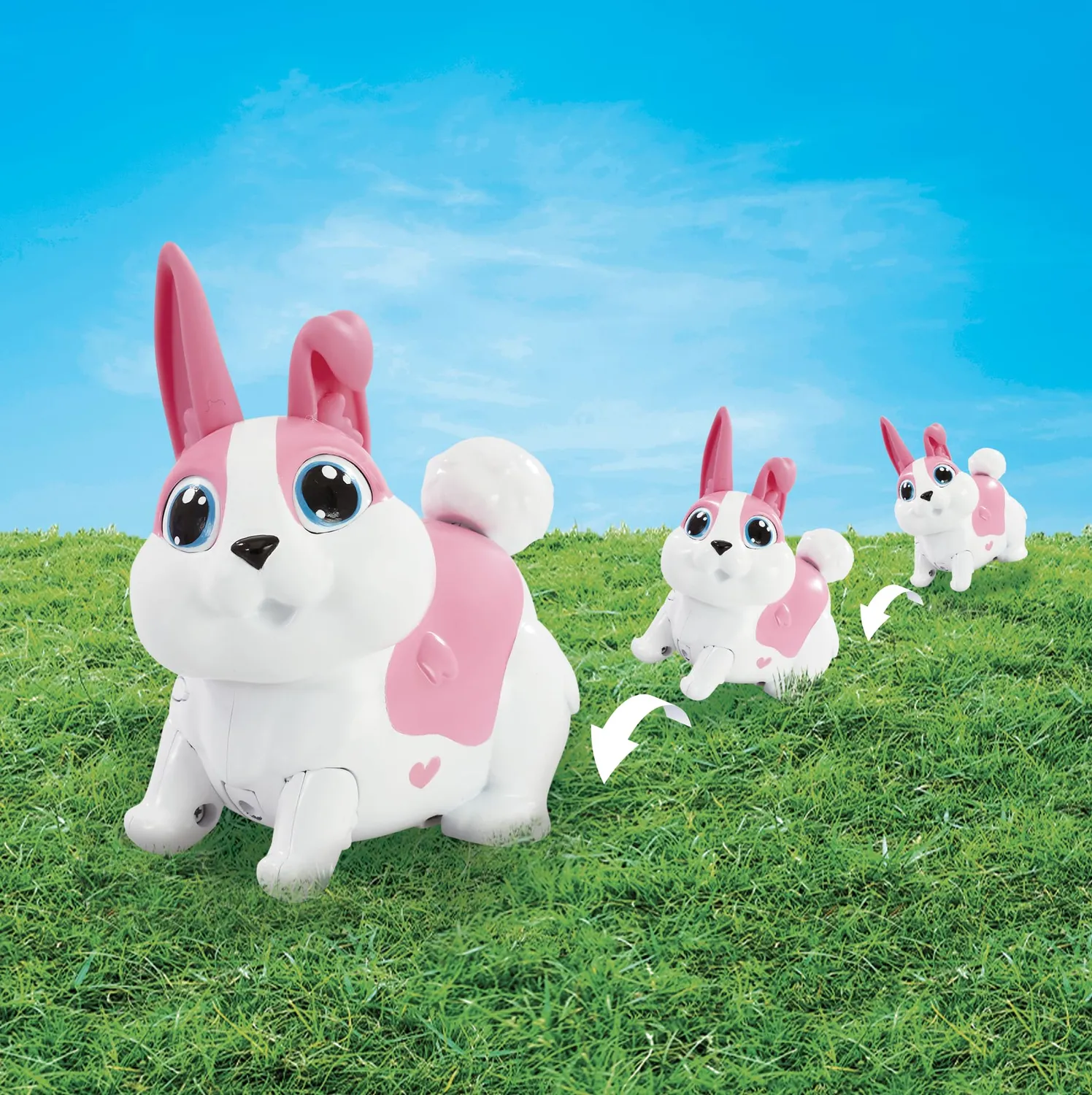 Animagic Let's Go Bunny Rosa peluche interattivo saltellante