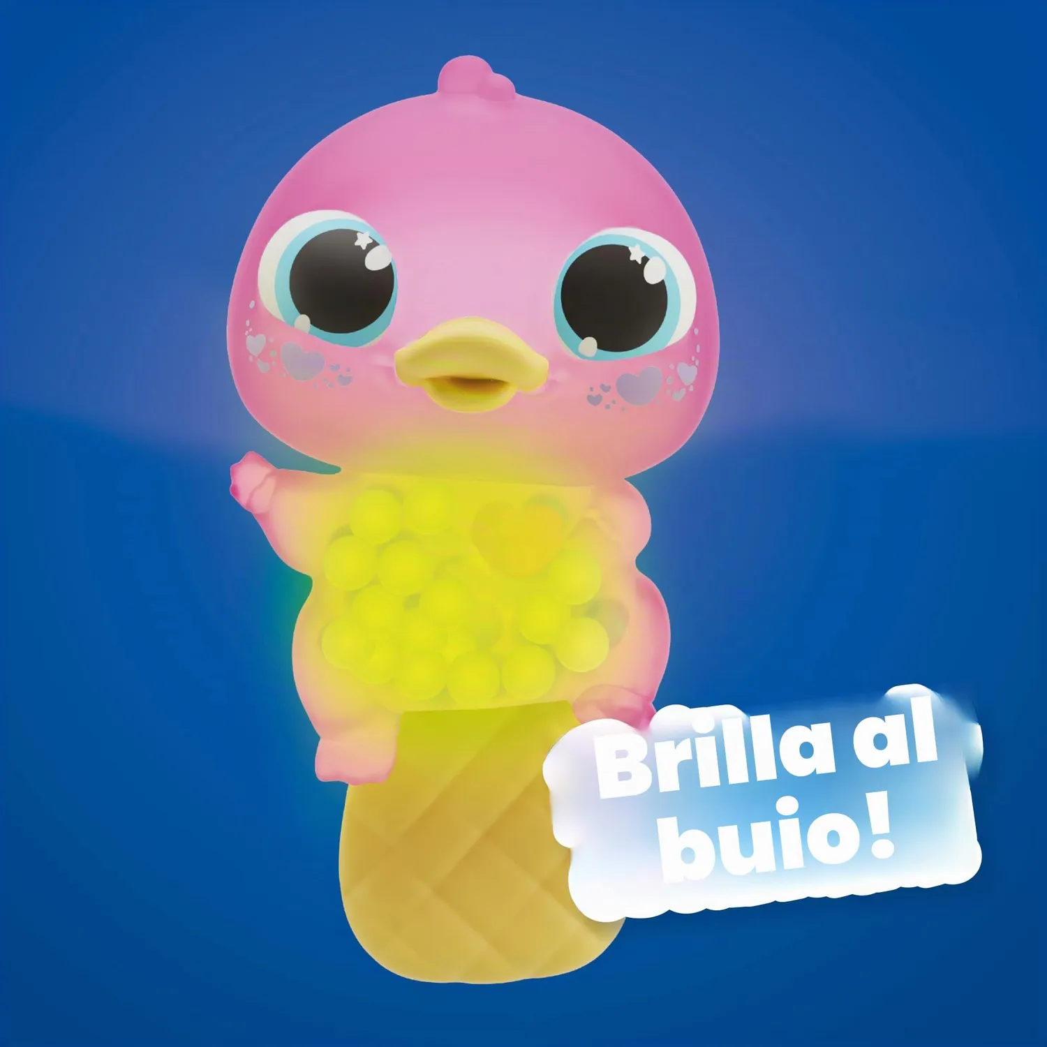 Animagic Let's Glo ornitorrinco rosa peluche luminoso galleggiante