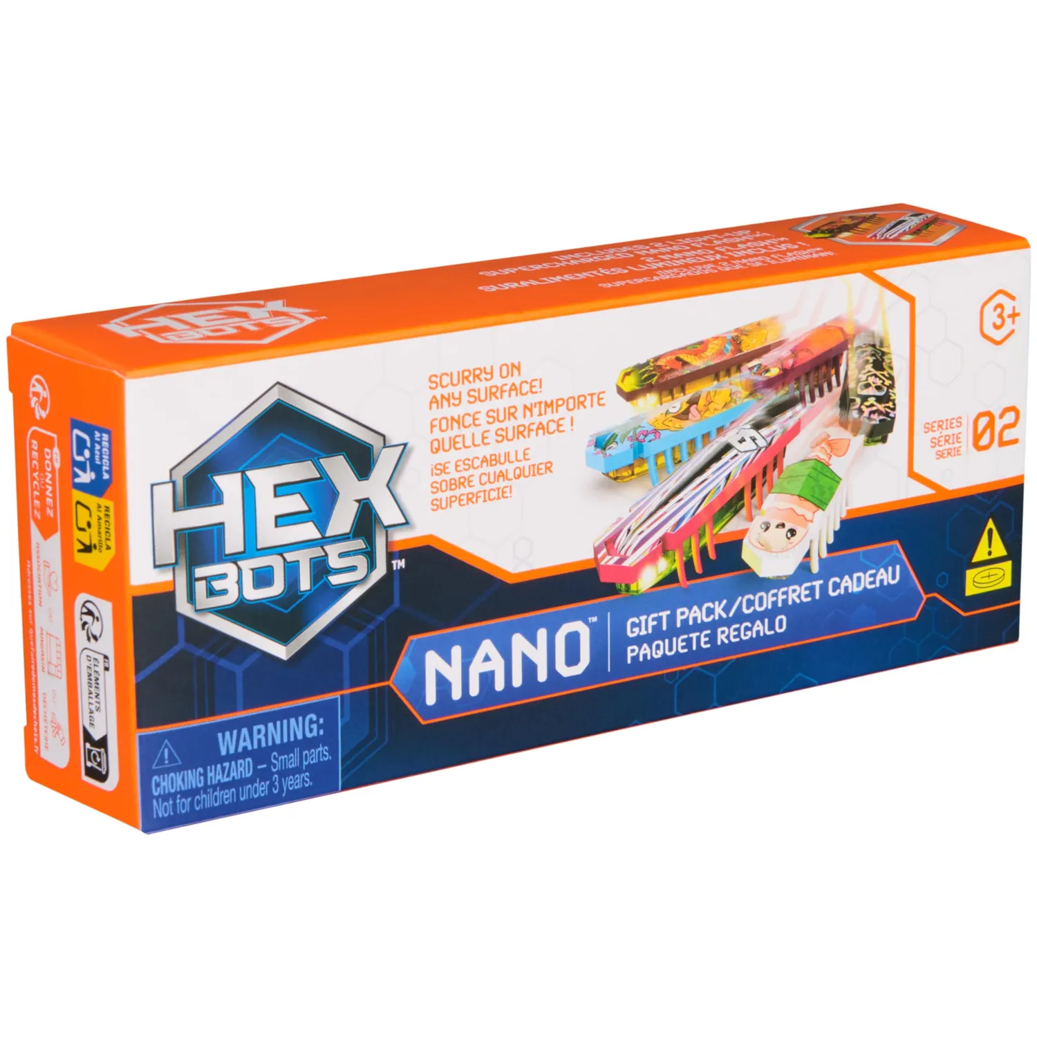 Hex Bots Nano 6 Pack mini robot insetti a vibrazione 3 anni+