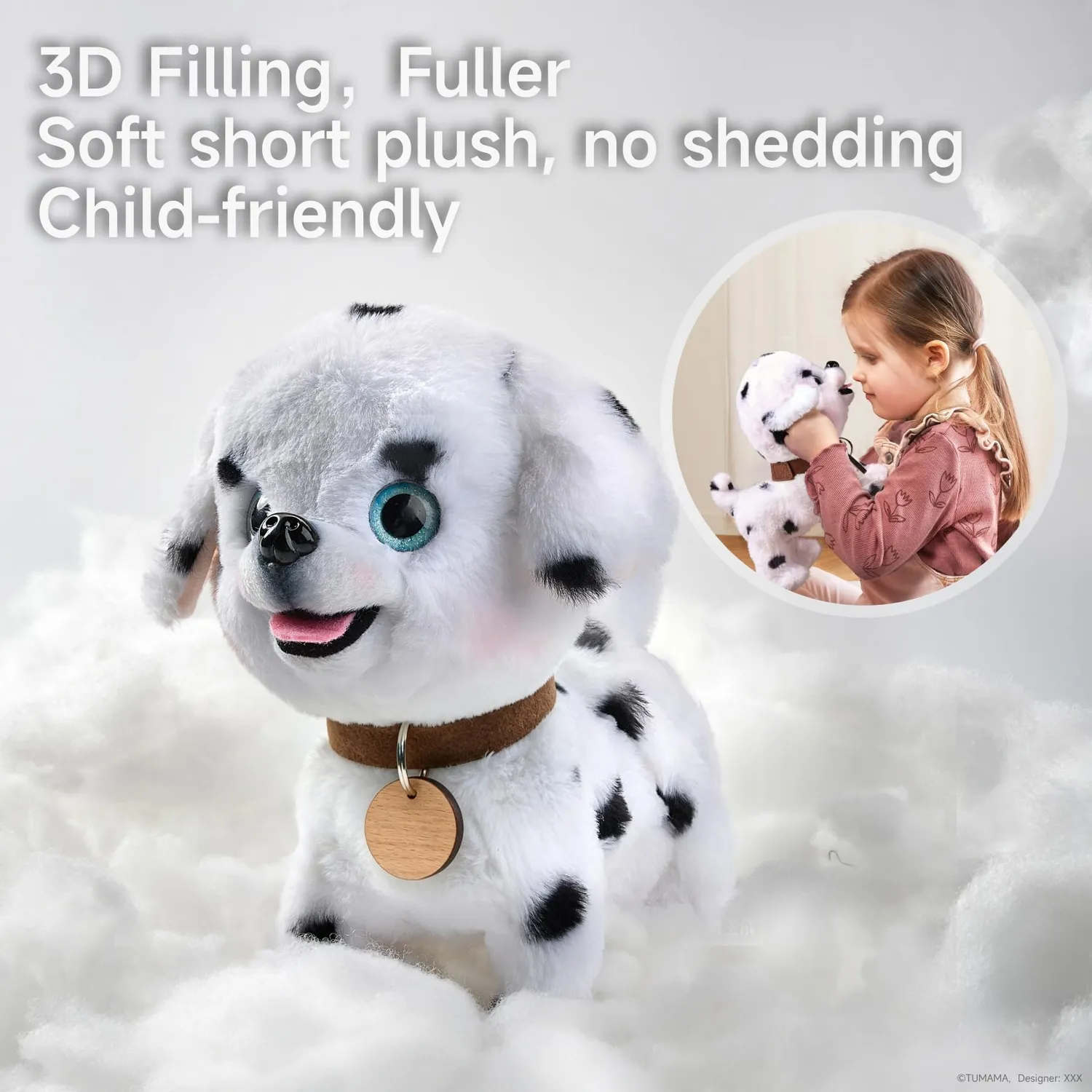 OR OR TU Cagnolino peluche elettronico abbaia e cammina con guinzaglio