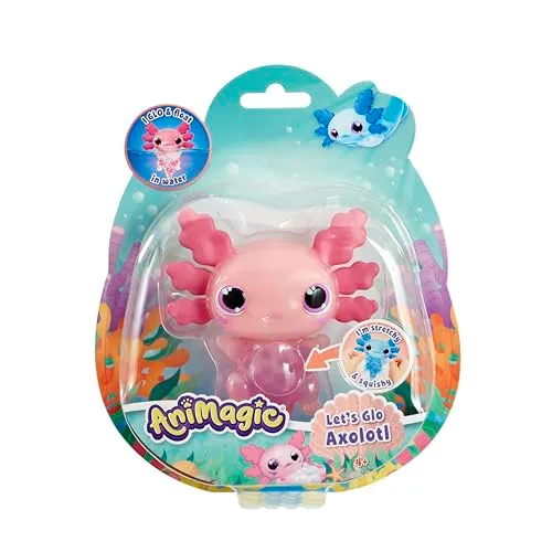 Animagic Let's Glo Axolotl animale elettronico rosa luminoso