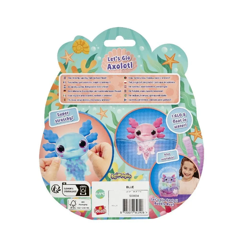 Animagic Let's Glo Axolotl Giocattolo Acqua Luminoso