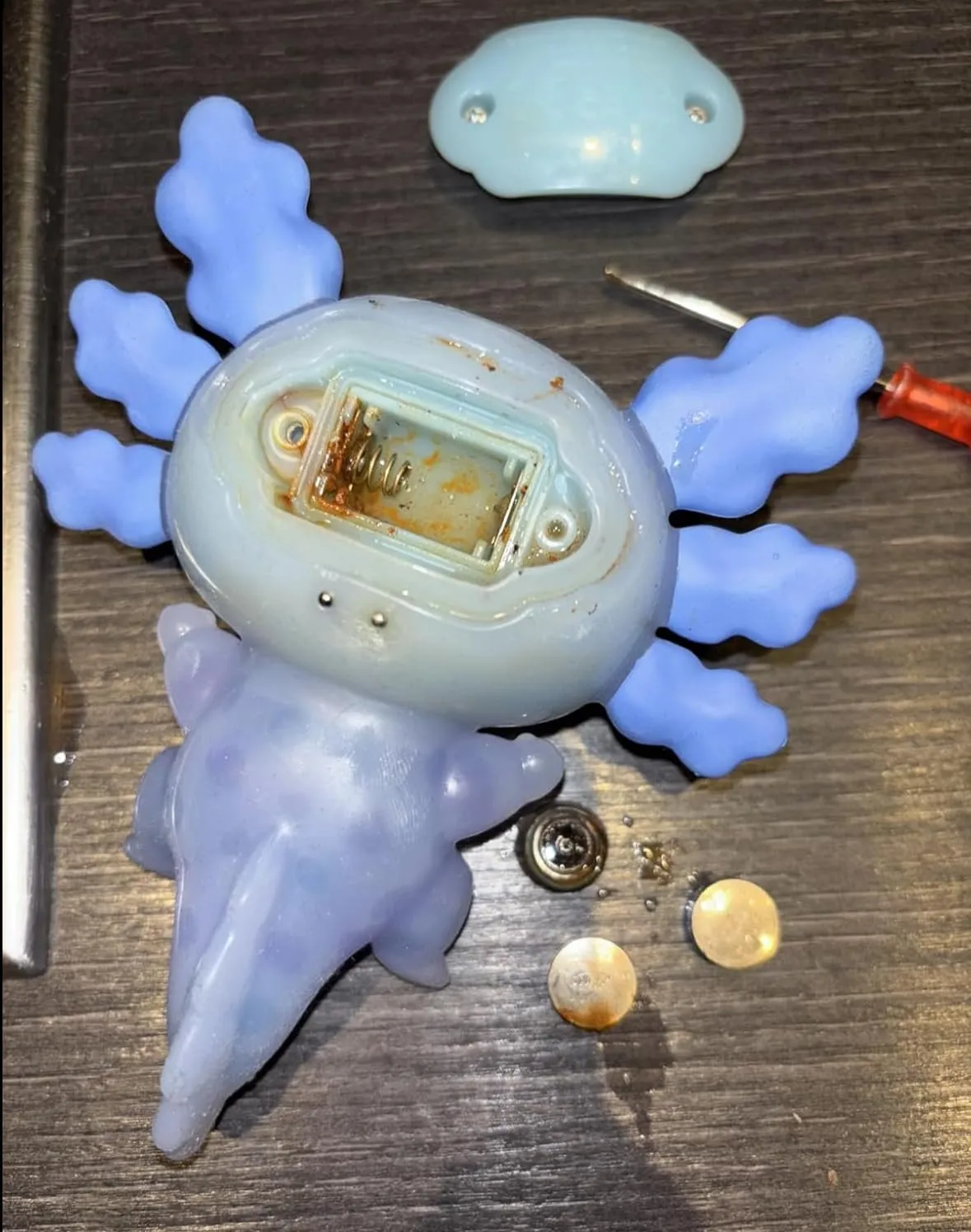 Animagic Let’s Glo Axolotl rosa peluche sensoriale che brilla