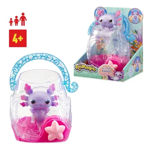 Animagic Let's Glo Bubble Reef acquario per axolotl con bolle