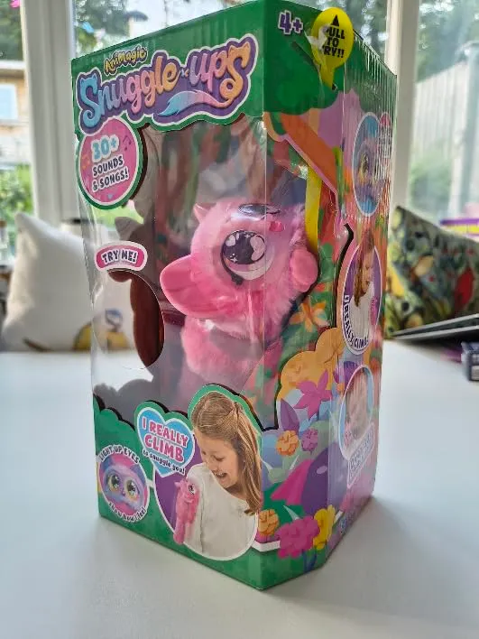 Animagic Snuggleups Rosa peluche interattivo che si arrampica