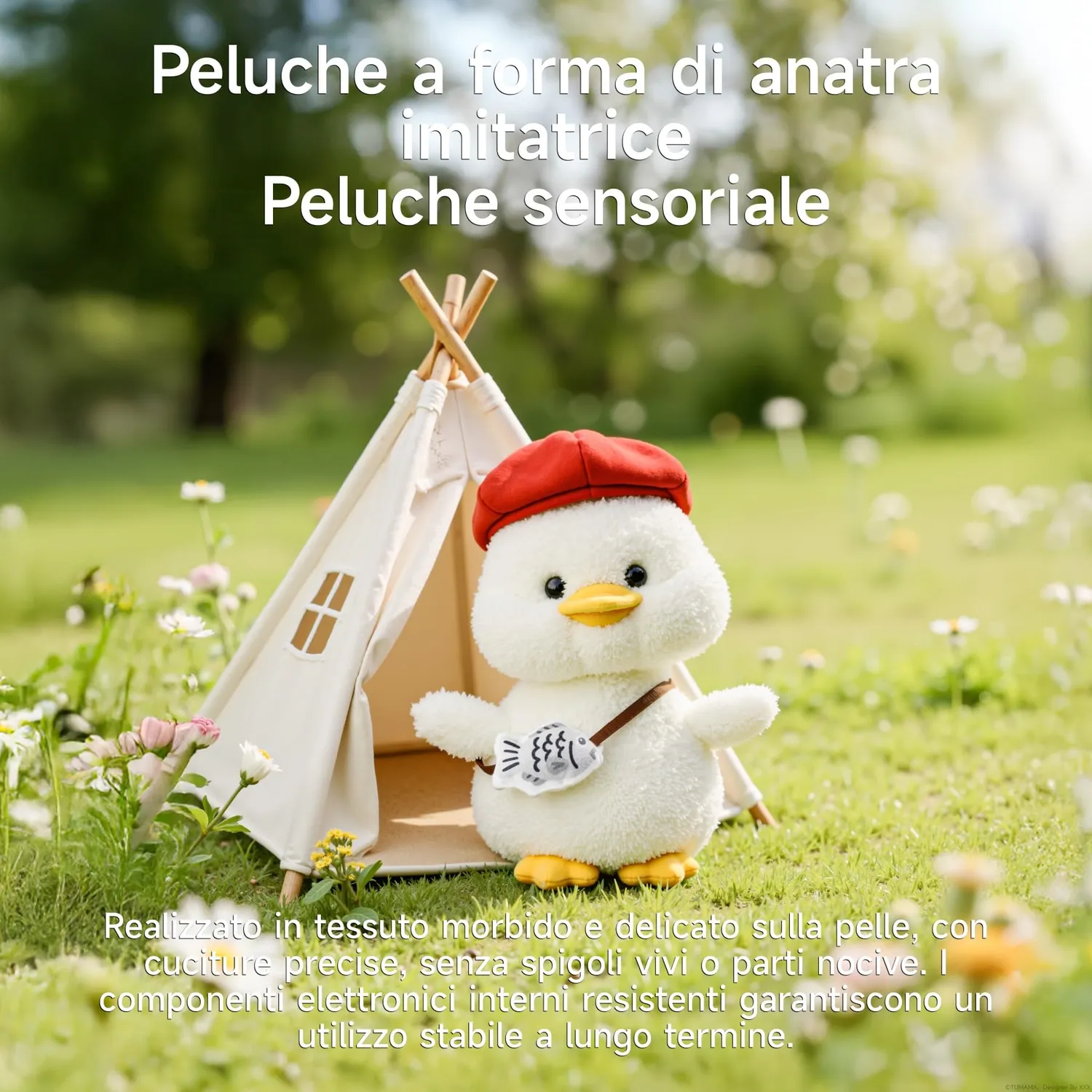eJog Pup Anatra Peluche Interattivo con Musica e Voce