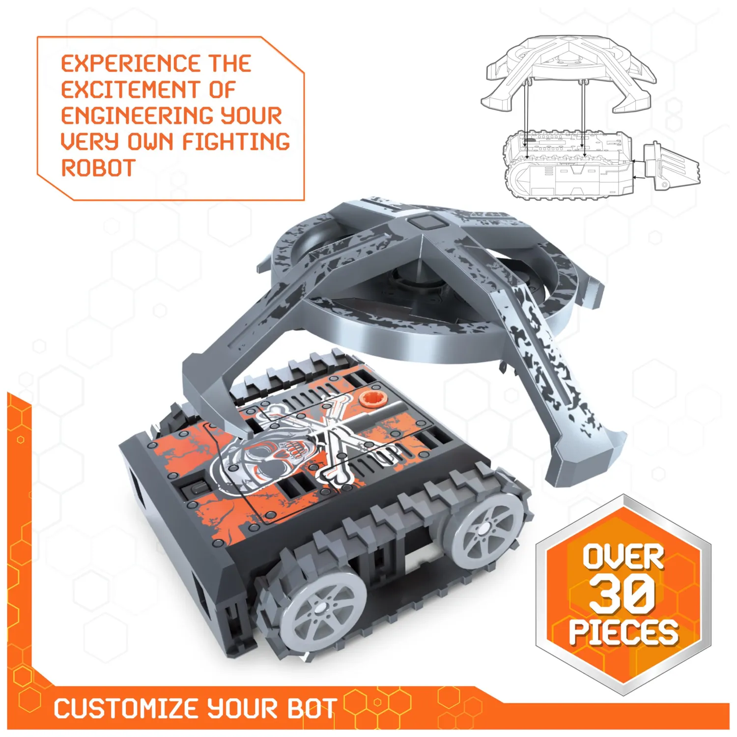 Hex Bots BattleBots Arena Max robot telecomandati 30 pezzi