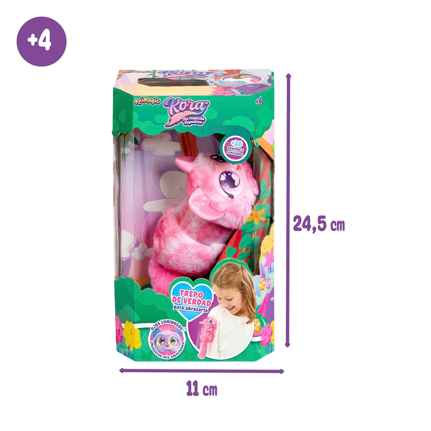 Animagic Kora peluche interattivo rosa +4 anni