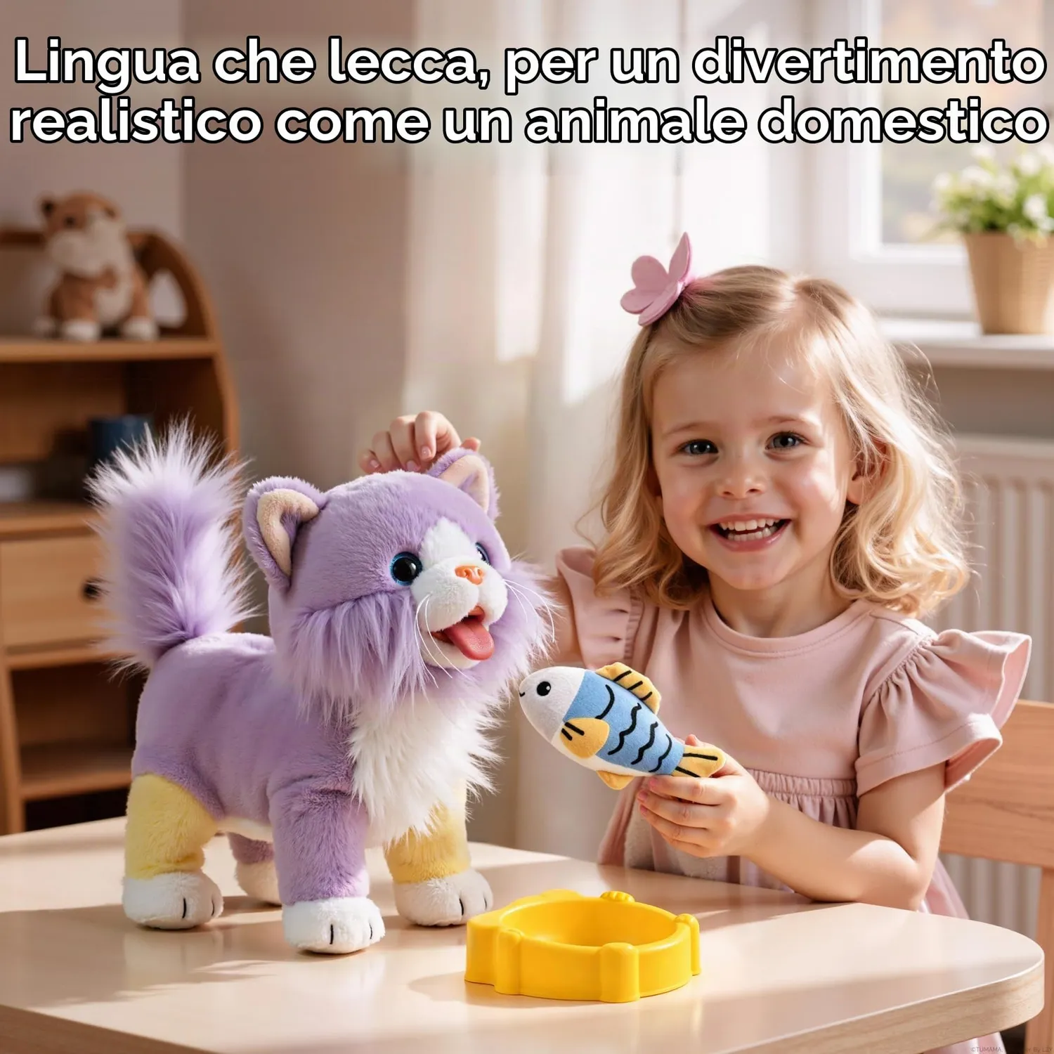 OR OR TU Gatto Peluche Interattivo che Cammina e Miagola