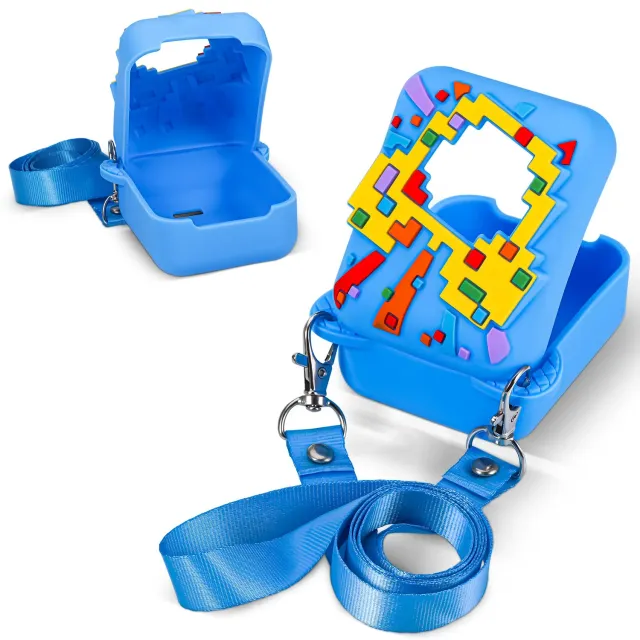 Bitzee Disney cover silicone blu con cordino 8,2x7,5x5 cm