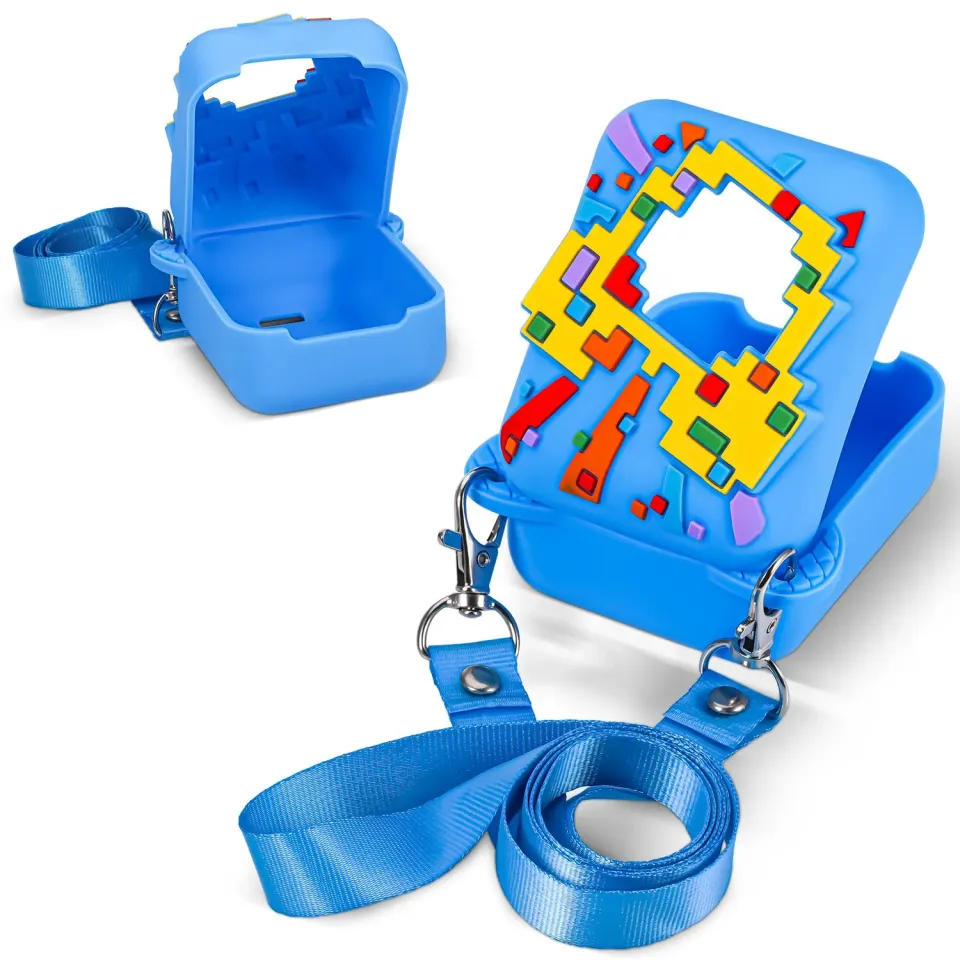 Bitzee Disney cover silicone blu con cordino 8,2x7,5x5 cm