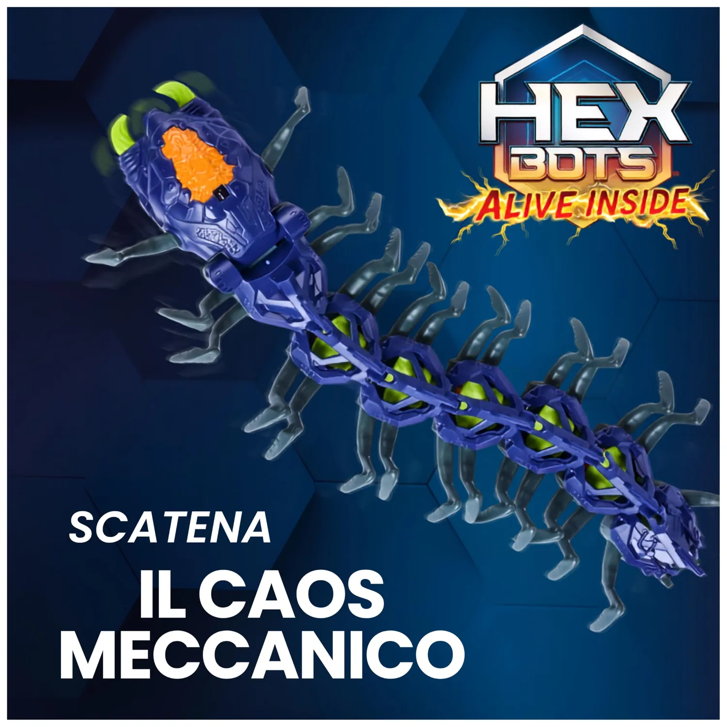Hex Bots Explodapede Millepiedi Radiocomandato Occhi Luminosi