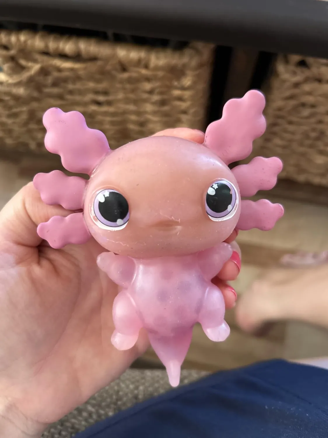 Animagic Let’s Glo Axolotl rosa peluche sensoriale che brilla