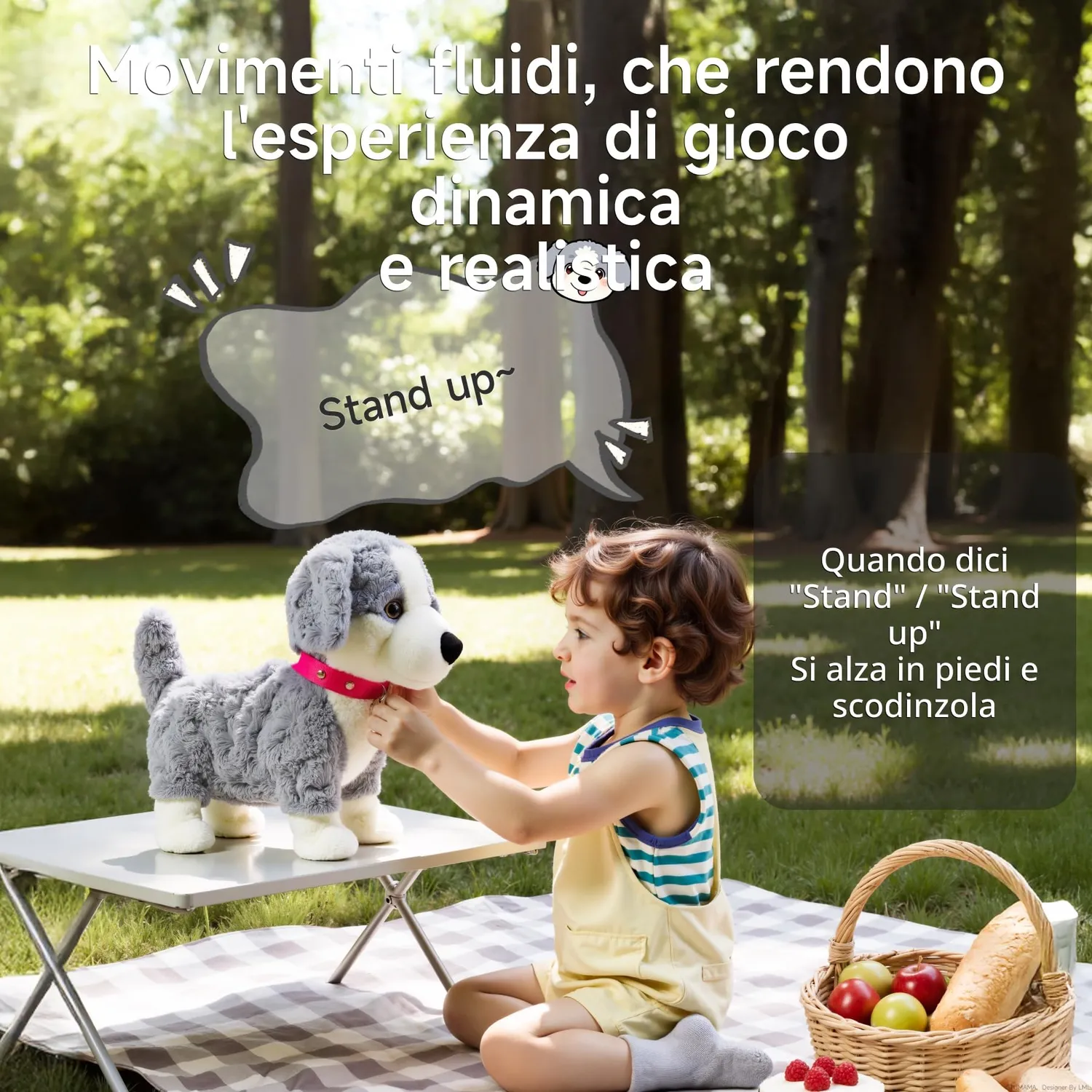 eJog Pup cane peluche interattivo vocale che cammina 3+ anni